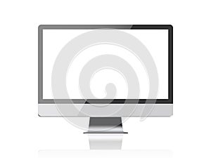 Computer display isolated on white background.