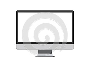 Computer display isolated on white background.