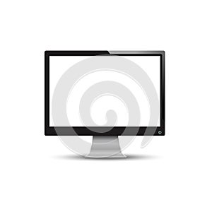 Computer display isolated on white background. Vector eps10