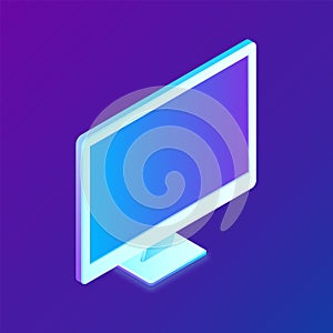 Computer Display. Isometric Computer Display. Screen computer desktop. Created For Mobile, Web, Decor, Print Products, Application