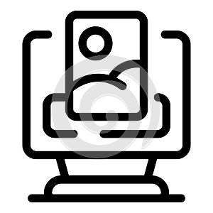 Computer displaying image editing software interface with landscape photo