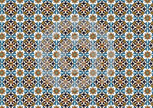 Computer-drawn illustration of Vietri ceramics Pattern