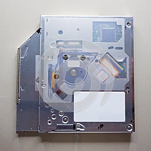 Computer dvd rom on the table