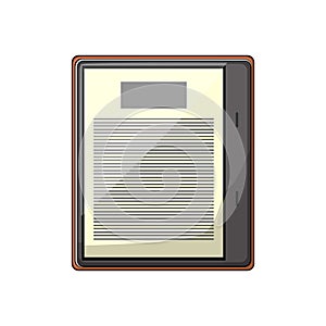 computer ebook reader cartoon vector illustration