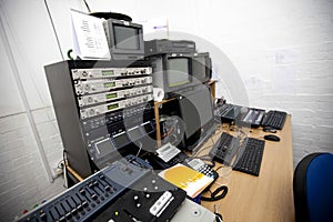Computer and electric equipment in television studio