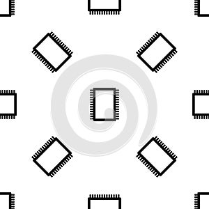 Computer electronic circuit board pattern seamless black