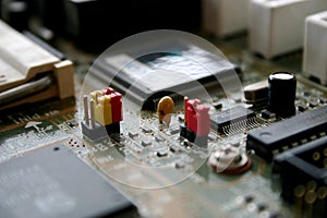 Computer electronic parts photo