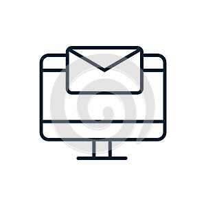 Computer email internet of things line icon