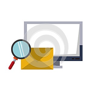 Computer email search business correspondance