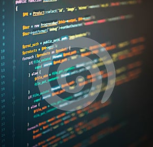 Computer engineering of web site in the code editor