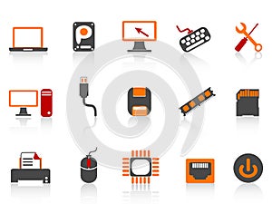 Computer equipment icon color series