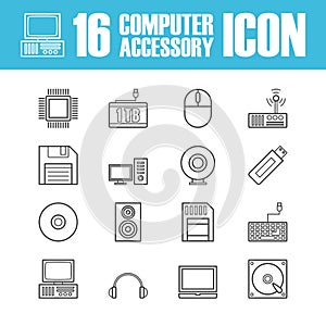 Computer equipment outline icon
