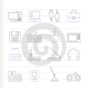 Computer equipment and periphery icons photo