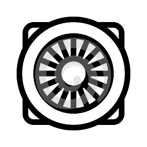 computer fan icon or logo isolated sign symbol vector illustration