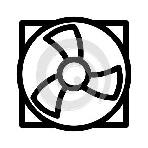 computer fan icon or logo isolated sign symbol vector illustration