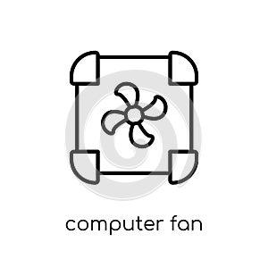 Computer Fan icon. Trendy modern flat linear vector Computer Fan