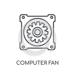 Computer Fan linear icon. Modern outline Computer Fan logo conce