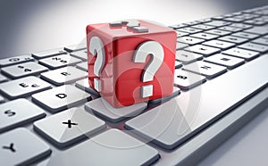 Computer FAQ services - 3D illustration