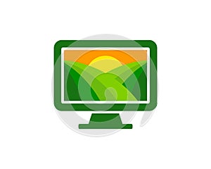 Computer Farm Logo Icon Design