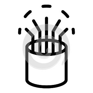 Computer fiber icon outline vector. Optic cable