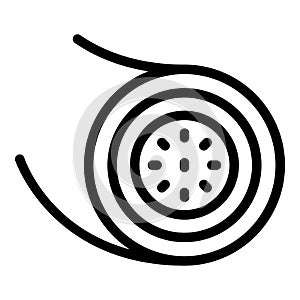 Computer fiber icon outline vector. Optic cable