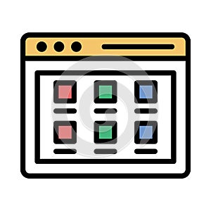 Computer fill inside vector icon which can easily modify or edit