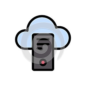 Computer flat color icon