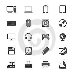 Computer flat icons