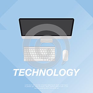 Computer flat illustration. photo