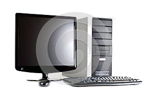 Computer with flat screen