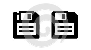 Floppy disk (diskette) icon. Symbol of conservation or information.