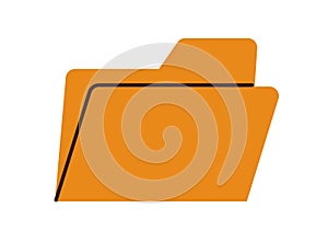 Computer folder. New empty file icon. Digital document, binder. Directory, storage archive. Business bureaucracy, saving