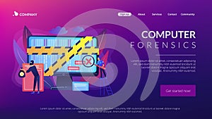 Computer forensics concept landing page