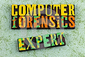 Computer forensics expert crime evidence investigation technology photo