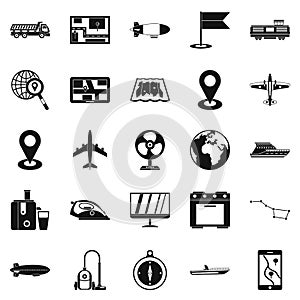 Computer forensics icons set, simple style