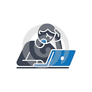 Computer Frustration Tech Icon