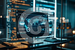 Computer with futuristic interface