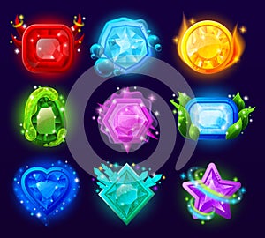Computer Game Magic Gems Set