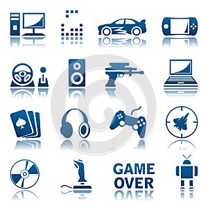 Computer games icon set