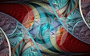 Computer generated abstract colorful fractal artwork