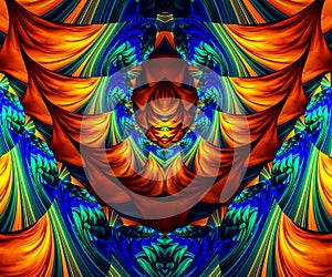 Computer generated abstract colorful fractal artwork