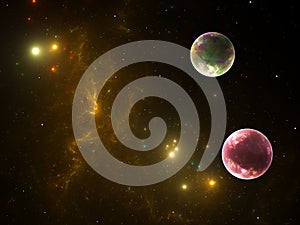 Computer-generated abstract fractal background.