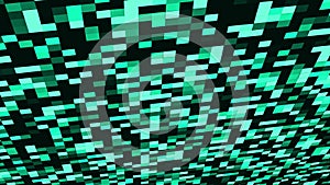 Computer generated abstract technology background with mosaic of square blocks. 3D rendering