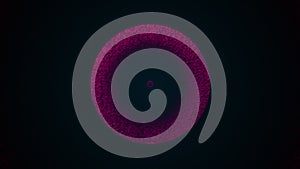 Computer generated concentric colorful circles. 3d rendering of abstract background