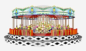 Carousel isolated on white background