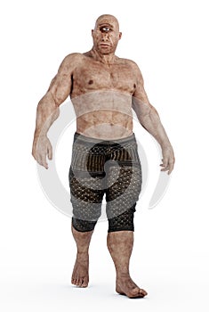 Cyclops Polyphemus against a white background