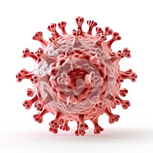 3D Render of a Virus Particle, Microscopic View of Infectious Agent