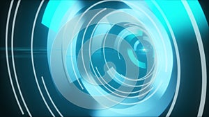 Computer generated digital futuristic HUD for tech interfaces. 3d rendering of Head-up Display elements for screensaver