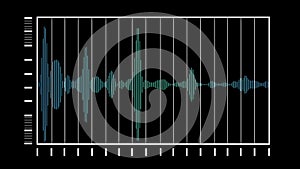 Computer generated equaliser bars in waveform audio spectrum