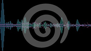 Computer generated equaliser bars in waveform audio spectrum